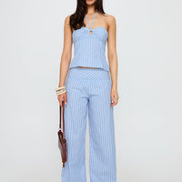 Sofea Mid Rise Pant Blue Stripe