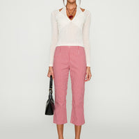 Mignonette Capri Pant Red Gingham