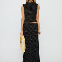 Ford Maxi Skirt Onyx Polka