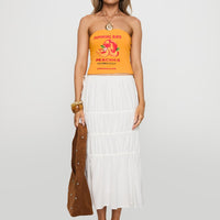 Perky Maxi Skirt White