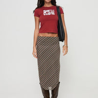 Harbor Stripe Midi Skirt Multi