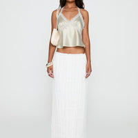 Estefania Maxi Skirt White