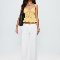 Pedra Wide Leg Pant White