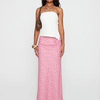 Gorgina Tie Maxi Skirt Pink Multi