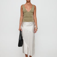 Priscella Asymmetrical Midi Skirt Multi