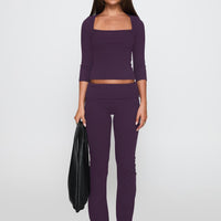 Truth Be Told Straight Leg Pant Purple
