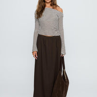 Hallee Maxi Skirt Brown