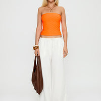 Destinee Frill Pant White