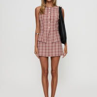 Theodosia Top Red Check