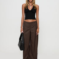 Cedars Low Rise Pant Brown Stripe