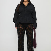 Peru Lace Pants Black Curve