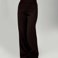 Montana Knit Pants Chocolate Brown