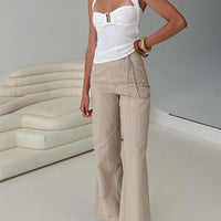 Rush Hours Tie Up Pants Beige