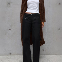Benicale Low Rise Cargo Pants Black