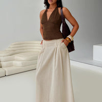 Bohemian Spirit Maxi Skirt Beige