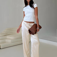 Soulstar Satin Pants Champagne
