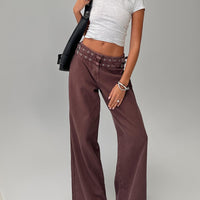 Baccarat Belted Pant Chocolate