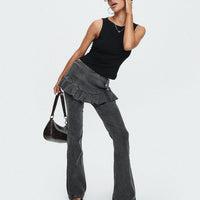 Jordynne Layered Pant Washed Black