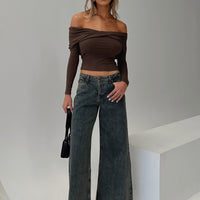 Ziggie Low Rise Baggy Jeans Antique Wash