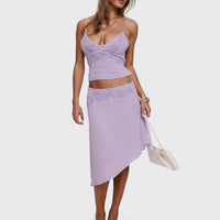 Pappilion Asymmetrical Skirt Lilac