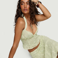 Aspyn Halter Top Sage
