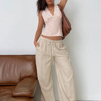 Seascape Oversize Tie Pants Natural