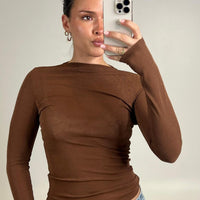 Katya Long Sleeve Top Mocha