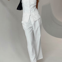 Change It Up Strapless Top White