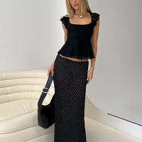Ford Maxi Skirt Onyx Polka