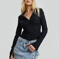 Pacific Coast Denim Cargo Skirt Light Wash