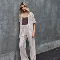 Riley Resort Pant Brown Print