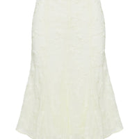 Aspyn Embroidered Midi Skirt Yellow