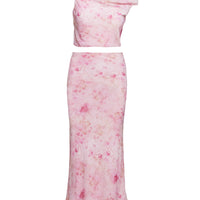 Devereaux One Shoulder Set Pink