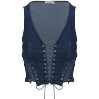 Edenette Top Mid Blue Wash