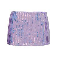 Headliner Shimmer Mini Skirt Purple