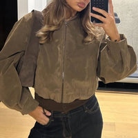 Clara Bomber Brown