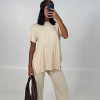 Leighton Ribbed Pant Bone