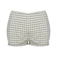 Mousie Micro Shorts Cream Plaid