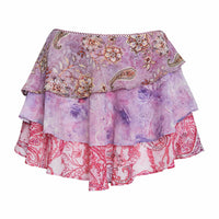 Mystica Layered Mini Skirt Pink Multi