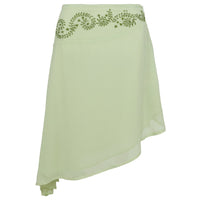 Pappilion Asymmetrical Midi Skirt Sage Petite
