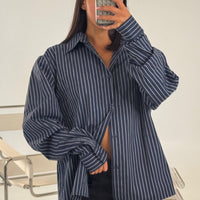 Unisex Long Sleeve Box Shirt Navy