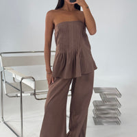 Ginny Pant Set Chocolate