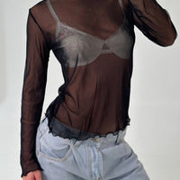 Shona Mesh Top Black