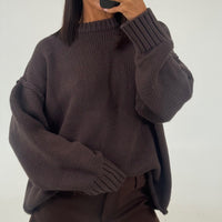 Nikova Knit Jumper Chocolate