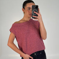 Kaisha Crop Knit Wine