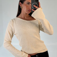 Hannah Long Sleeve Top Cream
