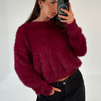 Arizona Fluffy Knit Wine