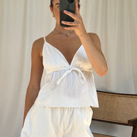 Mandy Crop White