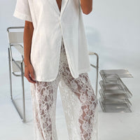 Tamika Lace Pant White