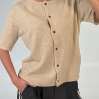 Geisha Short Sleeve Top Stone